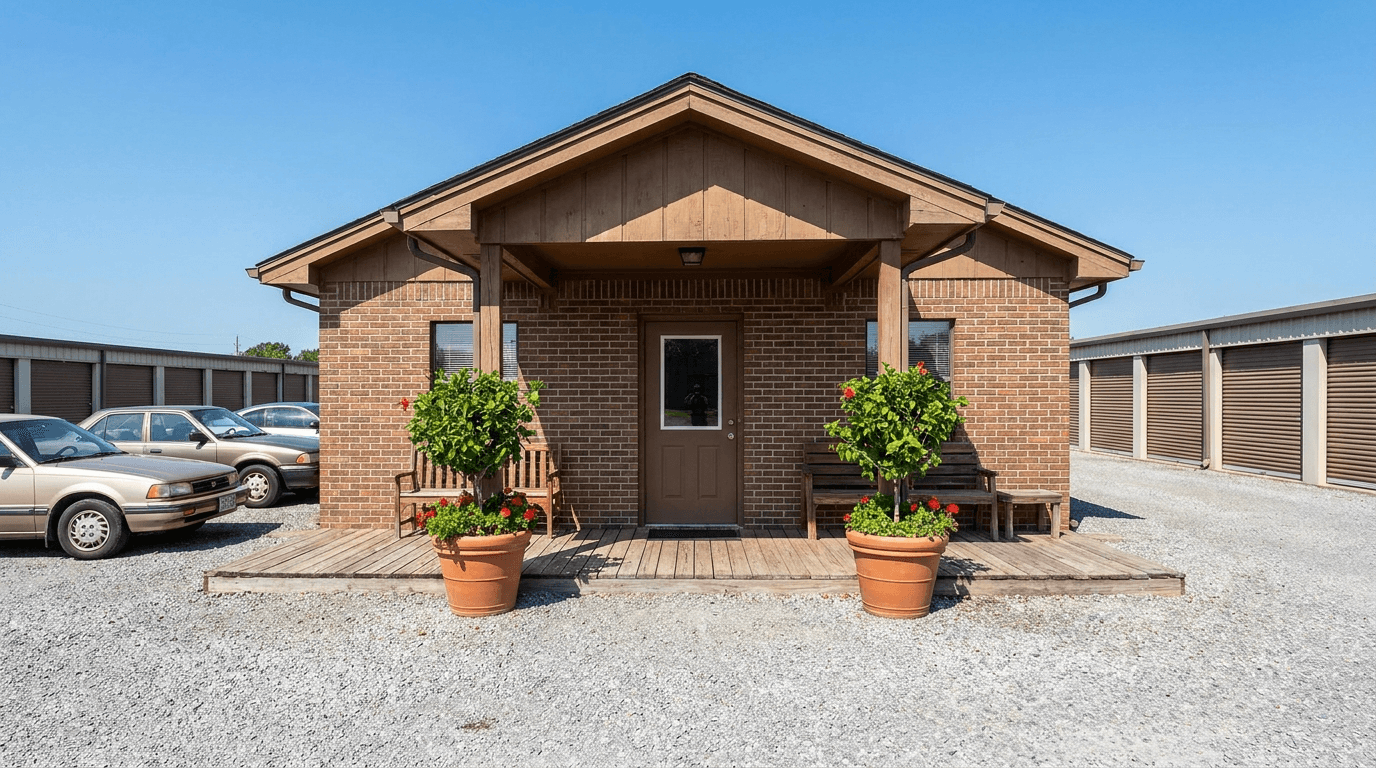 Local self-storage facility exterior